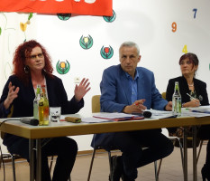 Von links Kerstin Westphal, Leonhard Heberlein, Ulrike Praß