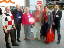 Delegation des Unterbezirks unter Führung der Vorsitzenden Martina Baumann