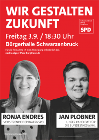 Veranstaltung im Landkreis-Süden mit Ronja Endres und Jan Plobner